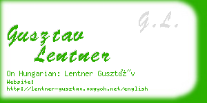 gusztav lentner business card